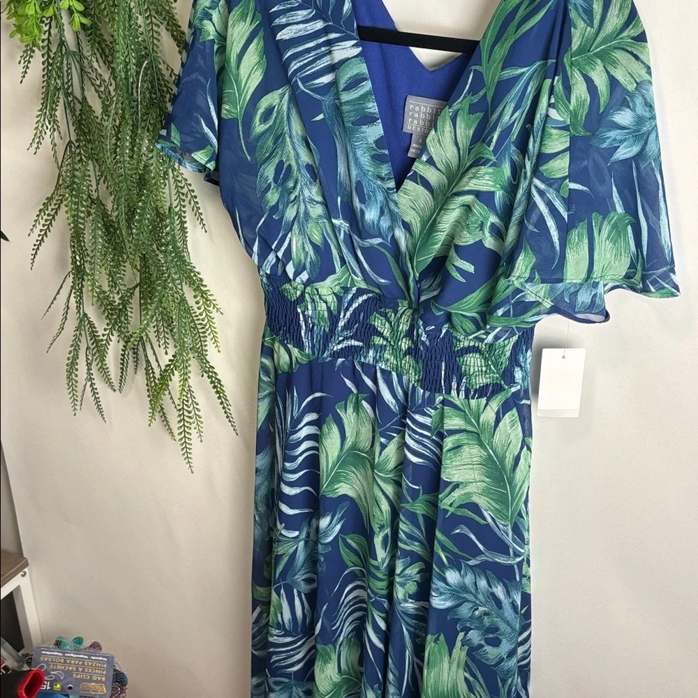 Rabbit Rabbit Rabbit Blue and Green Patterned Dress - Picture 8 of 15